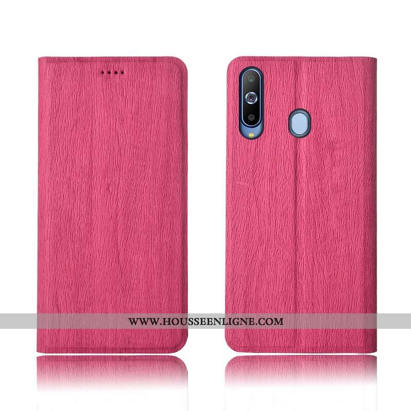 Coque Samsung Galaxy A8s Cuir Modèle Fleurie Protection Nouveau Bleu 2020 Clamshell