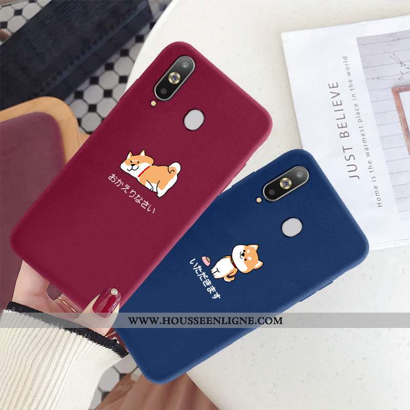 Coque Samsung Galaxy A8s Fluide Doux Silicone Charmant Créatif Incassable Tout Compris Étui Bleu