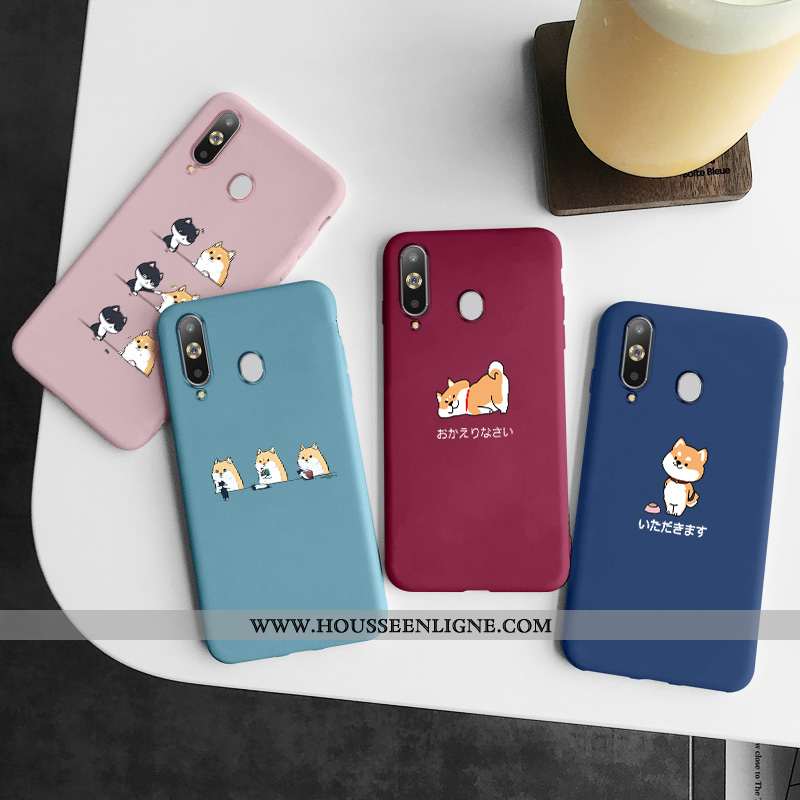 Coque Samsung Galaxy A8s Fluide Doux Silicone Charmant Créatif Incassable Tout Compris Étui Bleu
