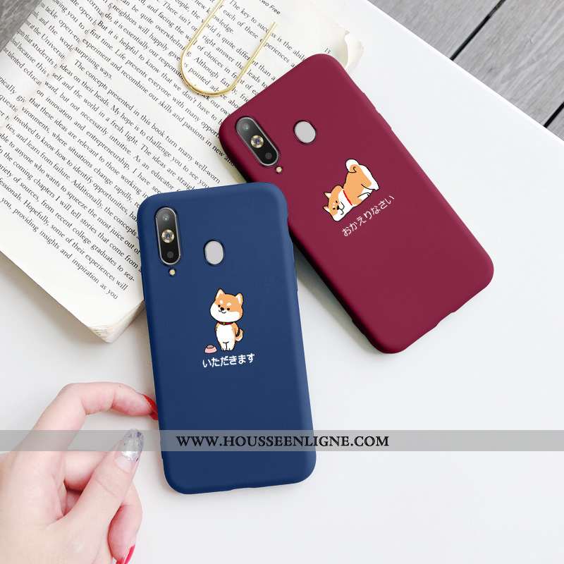 Coque Samsung Galaxy A8s Fluide Doux Silicone Charmant Créatif Incassable Tout Compris Étui Bleu