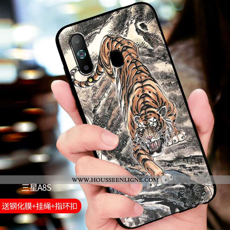 Coque Samsung Galaxy A8s Fluide Doux Silicone Tendance Étui Personnalité Téléphone Portable Protecti
