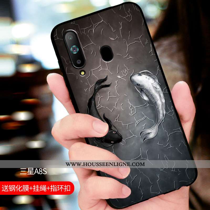 Coque Samsung Galaxy A8s Fluide Doux Silicone Tendance Étui Personnalité Téléphone Portable Protecti