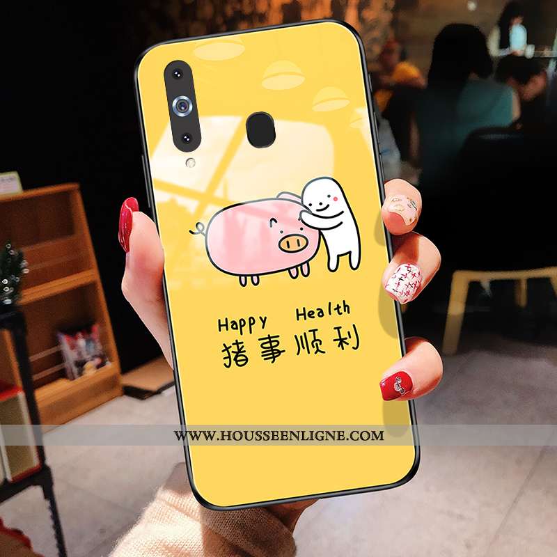 Coque Samsung Galaxy A8s Personnalité Protection Étui Jaune Téléphone Portable Étoile