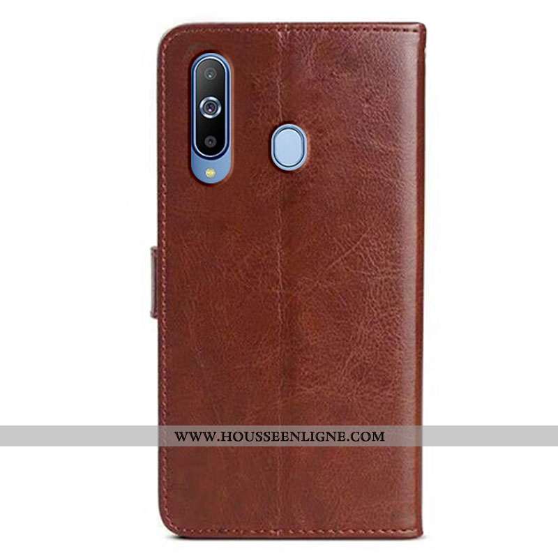 Coque Samsung Galaxy A8s Protection Cuir Blanc Téléphone Portable Étoile Incassable Blanche