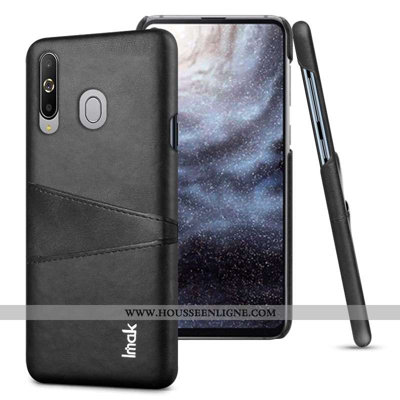 Coque Samsung Galaxy A8s Protection Cuir Téléphone Portable Difficile Noir Étui