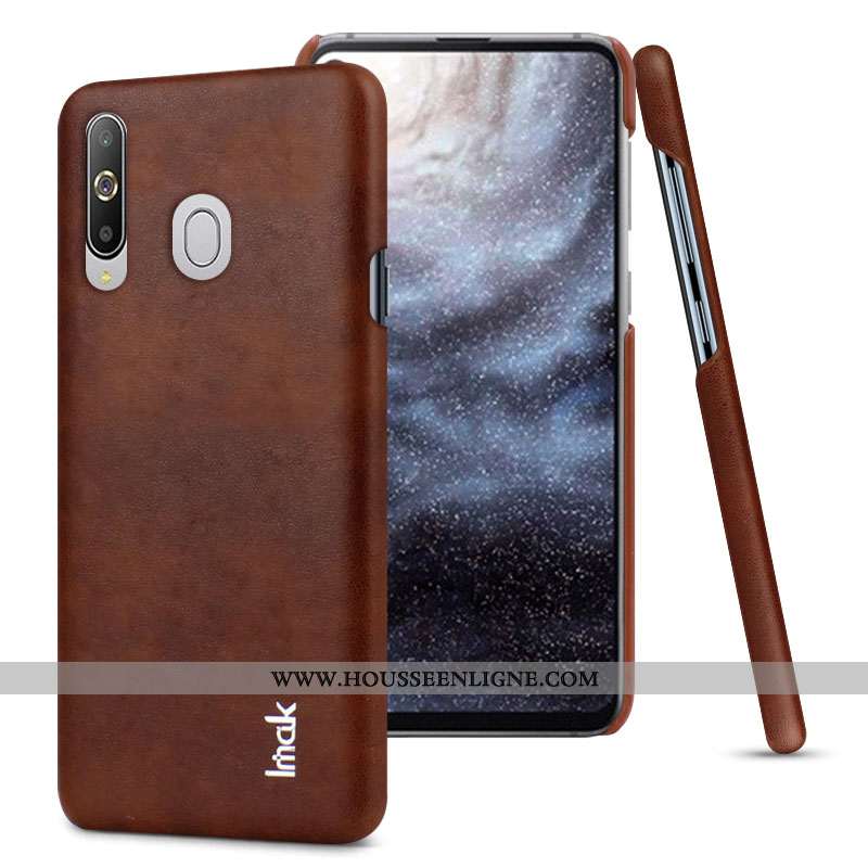 Coque Samsung Galaxy A8s Protection Cuir Téléphone Portable Difficile Noir Étui