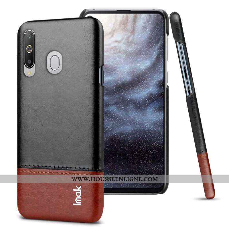 Coque Samsung Galaxy A8s Protection Cuir Téléphone Portable Difficile Noir Étui