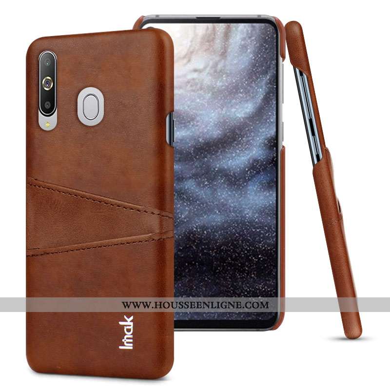 Coque Samsung Galaxy A8s Protection Cuir Téléphone Portable Difficile Noir Étui