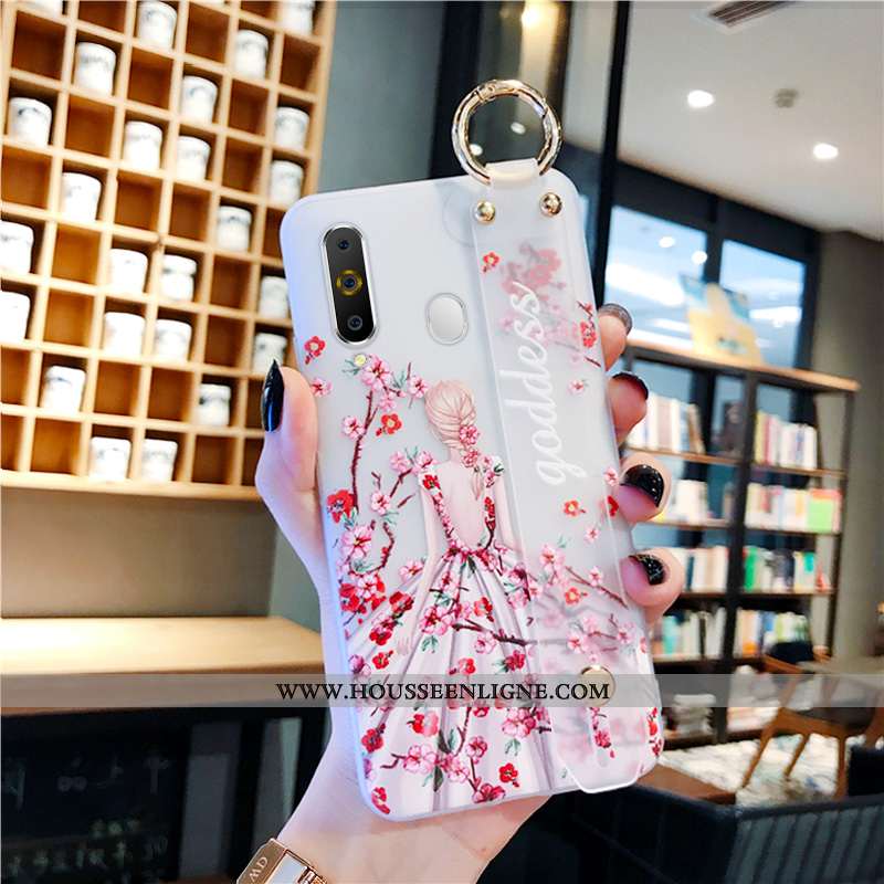 Coque Samsung Galaxy A8s Protection Personnalité Net Rouge Étoile Blanc Nouveau Blanche