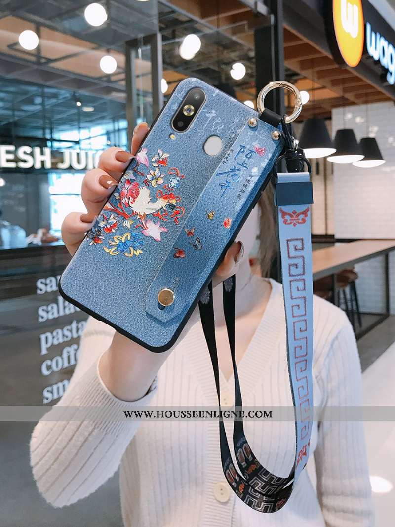 Coque Samsung Galaxy A8s Silicone Protection Téléphone Portable Fleur Fluide Doux Ornements Suspendu