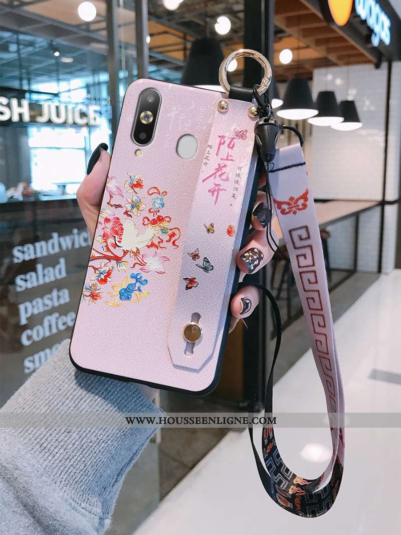 Coque Samsung Galaxy A8s Silicone Protection Téléphone Portable Fleur Fluide Doux Ornements Suspendu