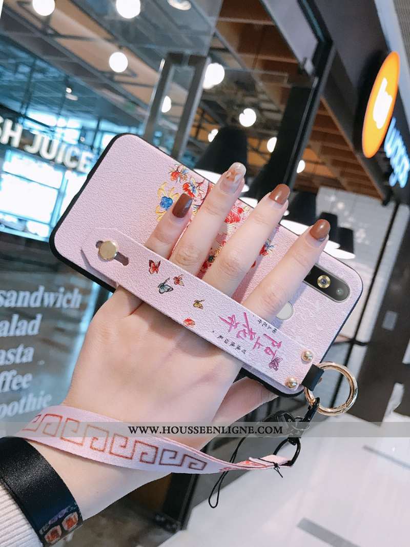 Coque Samsung Galaxy A8s Silicone Protection Téléphone Portable Fleur Fluide Doux Ornements Suspendu
