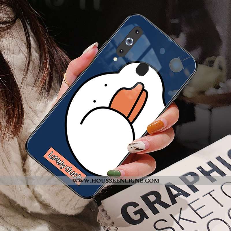 Coque Samsung Galaxy A8s Verre Dessin Animé Rouge Nouveau Charmant Téléphone Portable Étoile