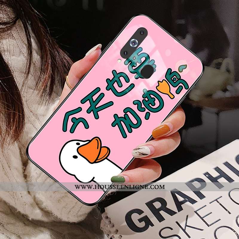 Coque Samsung Galaxy A8s Verre Dessin Animé Rouge Nouveau Charmant Téléphone Portable Étoile