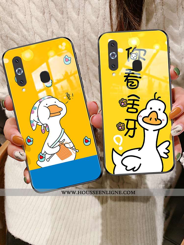 Coque Samsung Galaxy A8s Verre Dessin Animé Rouge Nouveau Charmant Téléphone Portable Étoile