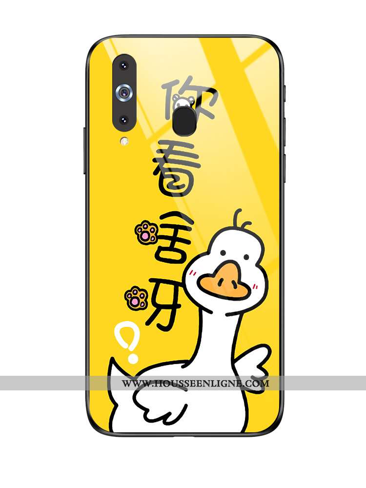 Coque Samsung Galaxy A8s Verre Dessin Animé Rouge Nouveau Charmant Téléphone Portable Étoile
