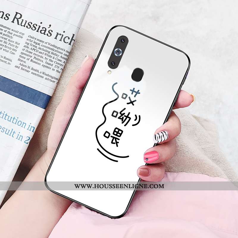 Coque Samsung Galaxy A8s Verre Rouge Téléphone Portable Étui Étoile Difficile