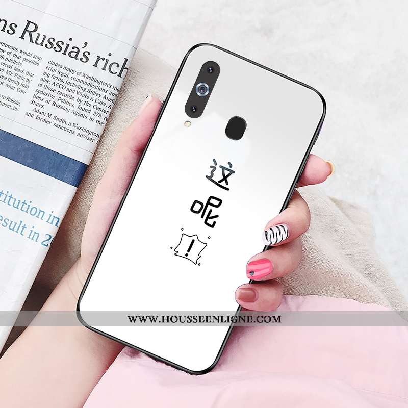 Coque Samsung Galaxy A8s Verre Rouge Téléphone Portable Étui Étoile Difficile