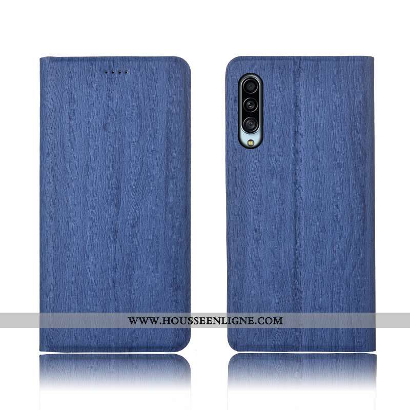 Coque Samsung Galaxy A90 5g Cuir Modèle Fleurie Téléphone Portable Nouveau Délavé En Daim Arbres Pro