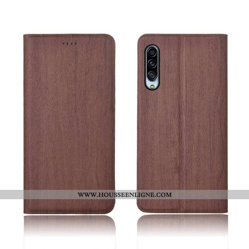 Coque Samsung Galaxy A90 5g Cuir Modèle Fleurie Téléphone Portable Nouveau Délavé En Daim Arbres Pro