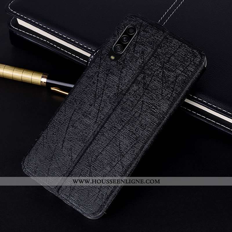 Coque Samsung Galaxy A90 5g Protection Cuir Incassable Étui Étoile Fluide Doux Rose