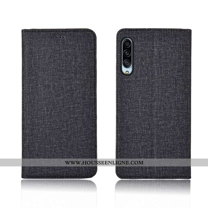 Coque Samsung Galaxy A90 5g Protection Délavé En Daim Étui Bleu Silicone Incassable Cuir
