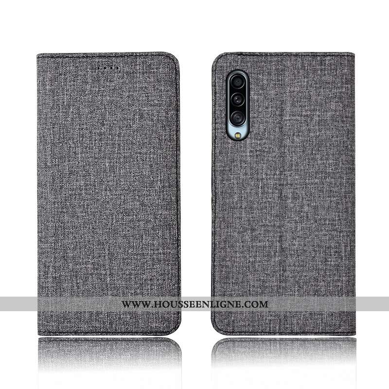 Coque Samsung Galaxy A90 5g Protection Délavé En Daim Étui Bleu Silicone Incassable Cuir