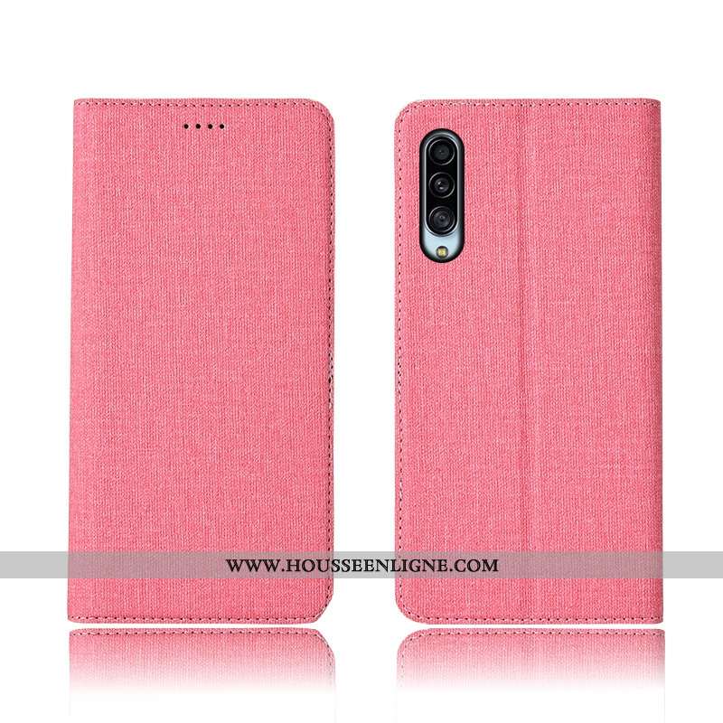 Coque Samsung Galaxy A90 5g Protection Délavé En Daim Étui Bleu Silicone Incassable Cuir
