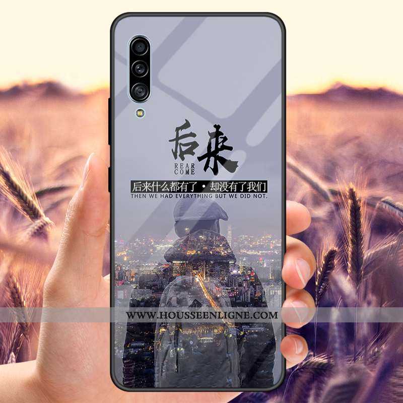 Coque Samsung Galaxy A90 5g Verre Miroir Personnalisé Tout Compris Tempérer Bleu Marin Bleu Foncé