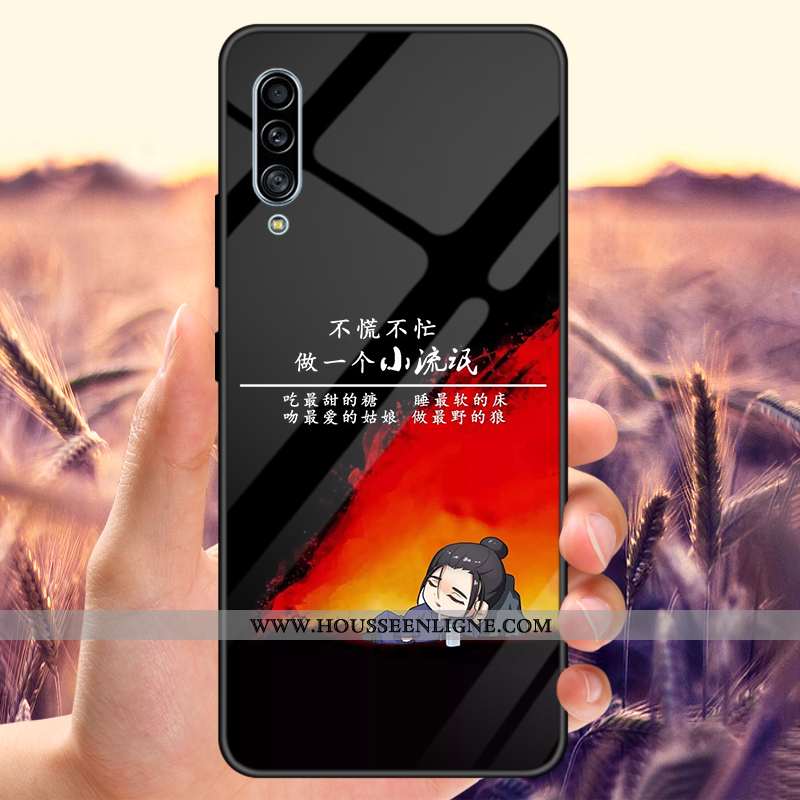 Coque Samsung Galaxy A90 5g Verre Miroir Personnalisé Tout Compris Tempérer Bleu Marin Bleu Foncé