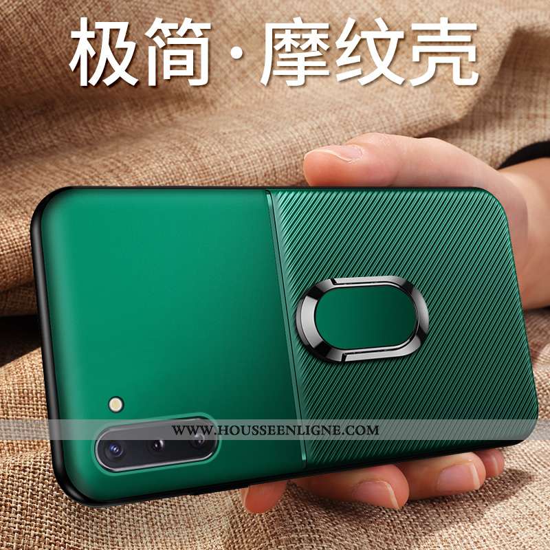 Coque Samsung Galaxy Note 10 Créatif Tendance Difficile Délavé En Daim Tout Compris Rouge Incassable