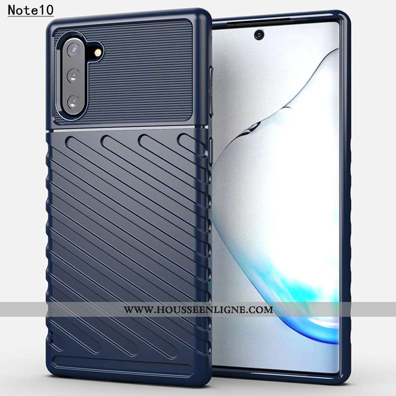 Coque Samsung Galaxy Note 10 Créatif Tendance Fluide Doux Silicone Protection Étoile Bleu Foncé