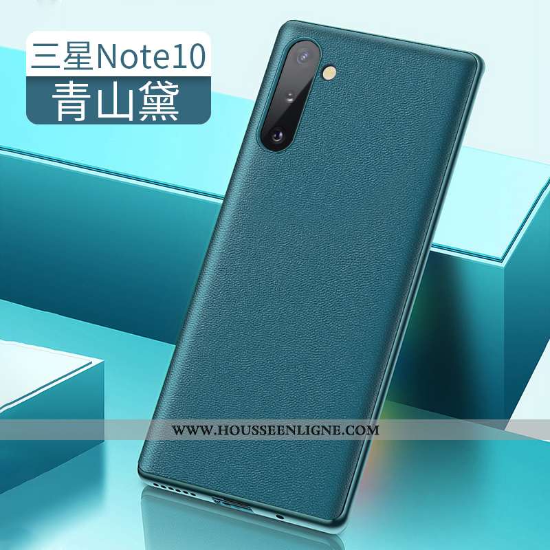 Coque Samsung Galaxy Note 10 Cuir Luxe Téléphone Portable Tout Compris Incassable Étoile Orange