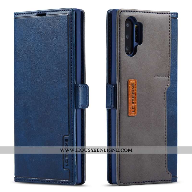 Coque Samsung Galaxy Note 10+ Cuir Véritable Étoile Tout Compris Étui Simple Membrane Marron