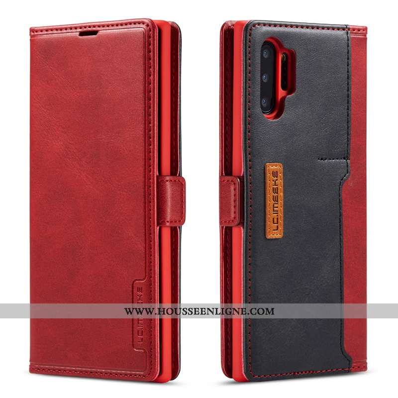 Coque Samsung Galaxy Note 10+ Cuir Véritable Étoile Tout Compris Étui Simple Membrane Marron