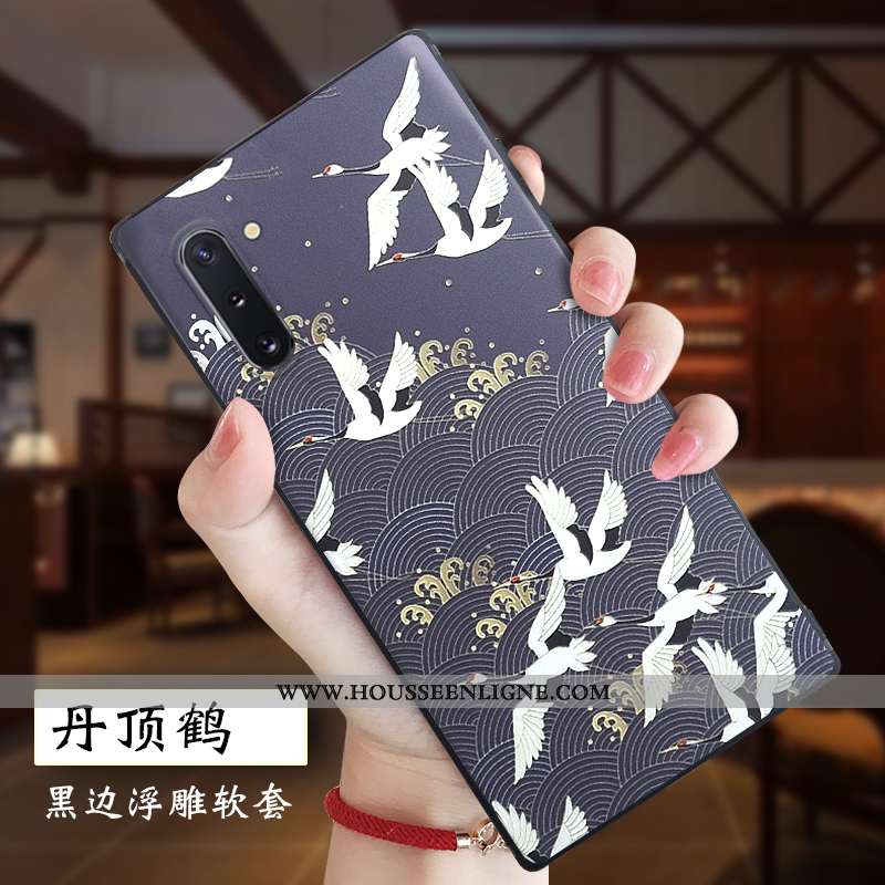 Coque Samsung Galaxy Note 10 Gaufrage Tendance Protection Tout Compris Blanc Légères Blanche