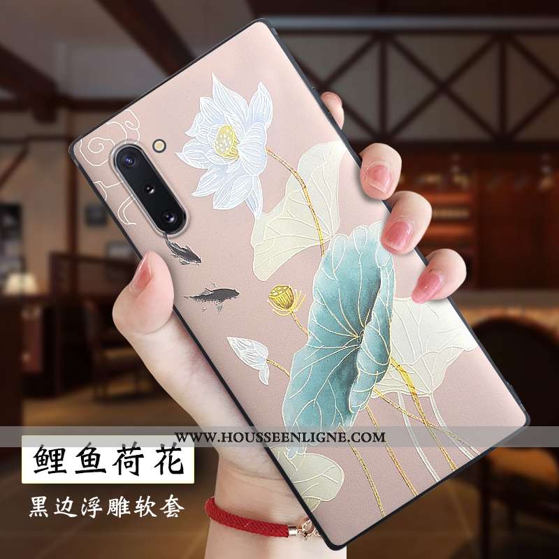 Coque Samsung Galaxy Note 10 Gaufrage Tendance Protection Tout Compris Blanc Légères Blanche