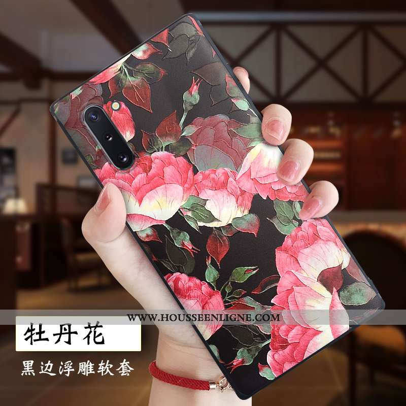 Coque Samsung Galaxy Note 10 Gaufrage Tendance Protection Tout Compris Blanc Légères Blanche