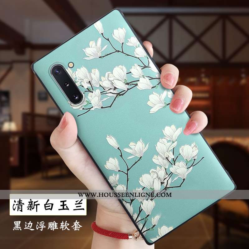 Coque Samsung Galaxy Note 10 Gaufrage Tendance Protection Tout Compris Blanc Légères Blanche