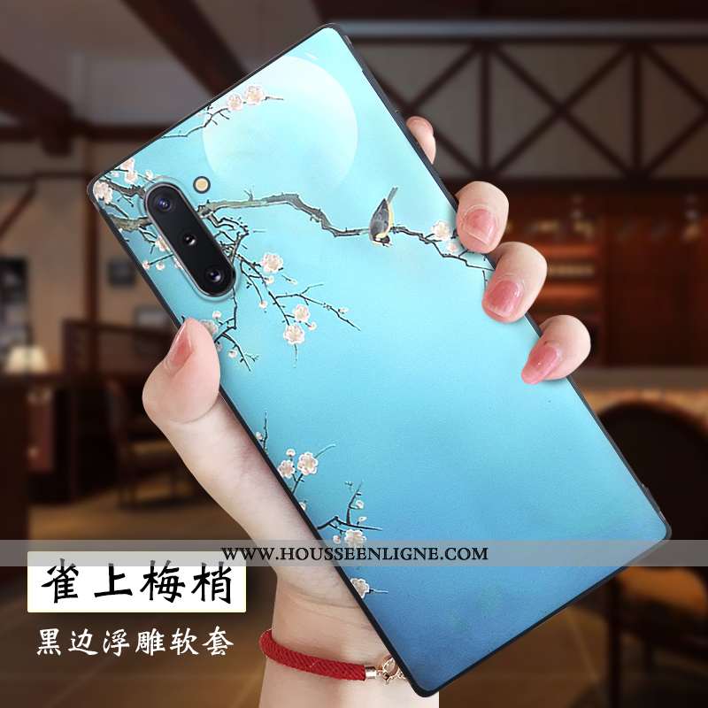 Coque Samsung Galaxy Note 10 Gaufrage Tendance Protection Tout Compris Blanc Légères Blanche