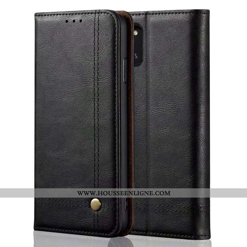 Coque Samsung Galaxy Note 10 Lite Fluide Doux Protection Téléphone Portable Cuir Véritable Étui Étoi