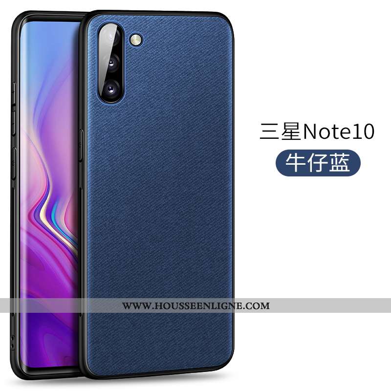 Coque Samsung Galaxy Note 10 Protection Cuir Modèle Fleurie Magnétisme Téléphone Portable Fluide Dou