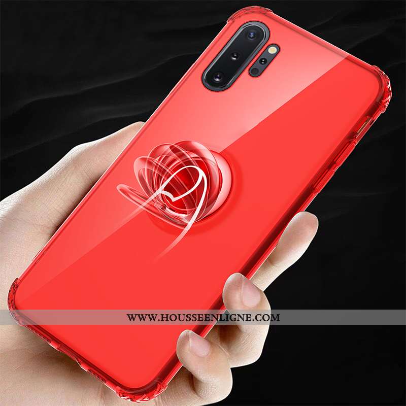 Coque Samsung Galaxy Note 10+ Protection Fluide Doux Étui Incassable Invisible Support Bleu