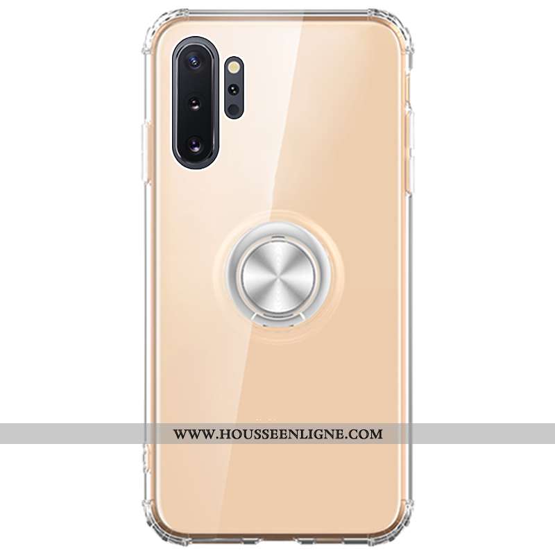Coque Samsung Galaxy Note 10+ Protection Fluide Doux Étui Incassable Invisible Support Bleu