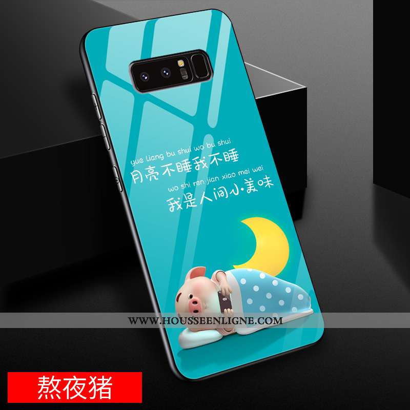 Coque Samsung Galaxy Note 8 Charmant Mode Simple Bleu Téléphone Portable Incassable