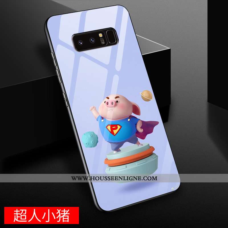 Coque Samsung Galaxy Note 8 Charmant Mode Simple Bleu Téléphone Portable Incassable
