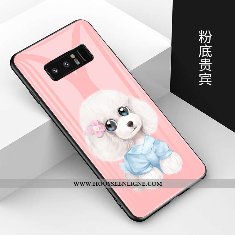 Coque Samsung Galaxy Note 8 Charmant Tendance Noir Étui Tempérer Fluide Doux Téléphone Portable