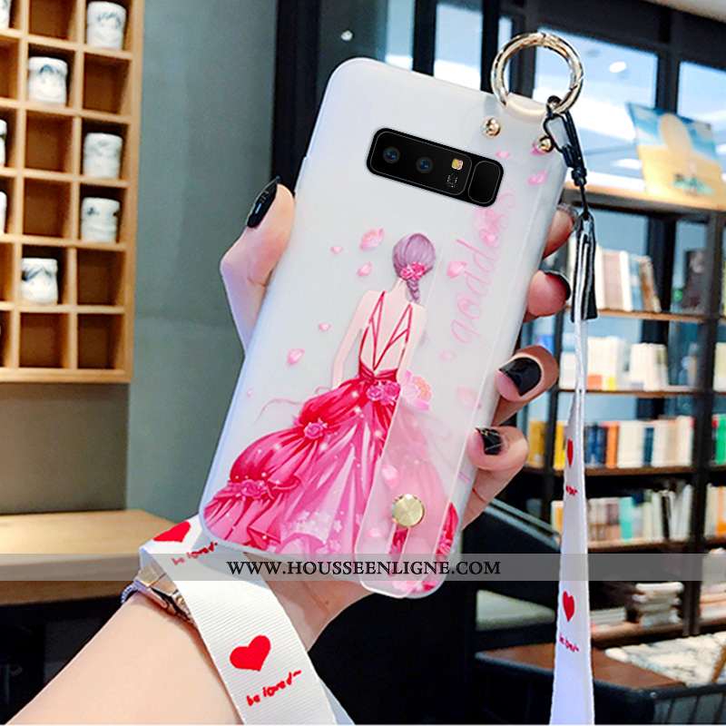 Coque Samsung Galaxy Note 8 Créatif Protection Personnalité Net Rouge Téléphone Portable Étui Rose