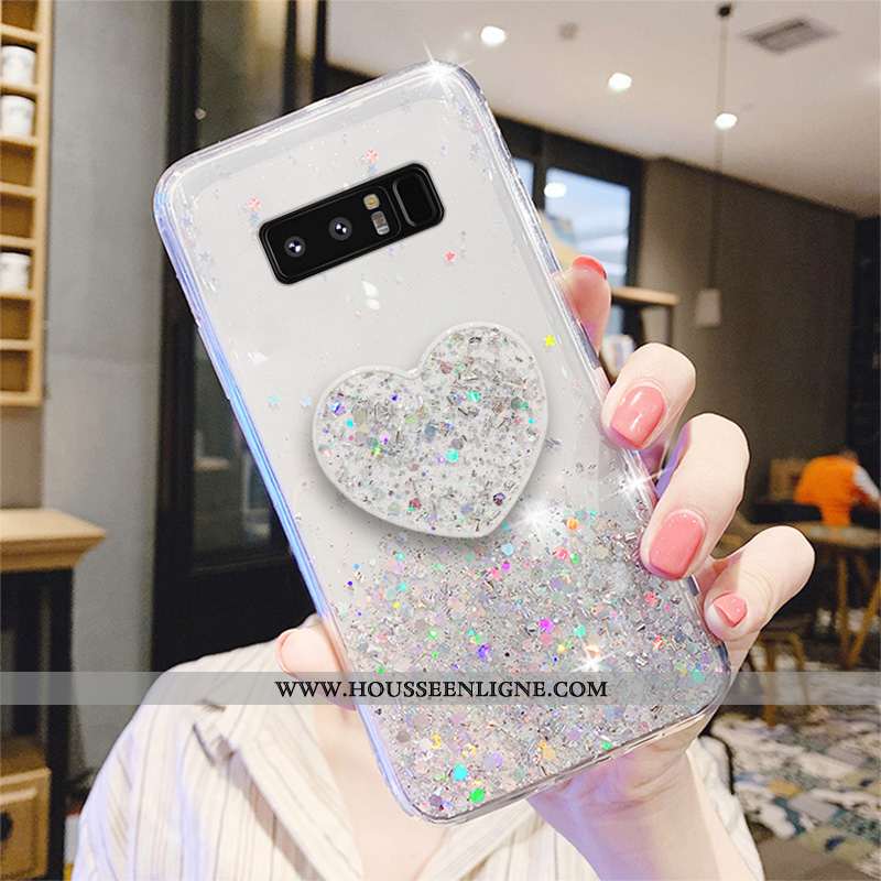 Coque Samsung Galaxy Note 8 Personnalité Créatif Amoureux Frais Téléphone Portable Fluide Doux Verte