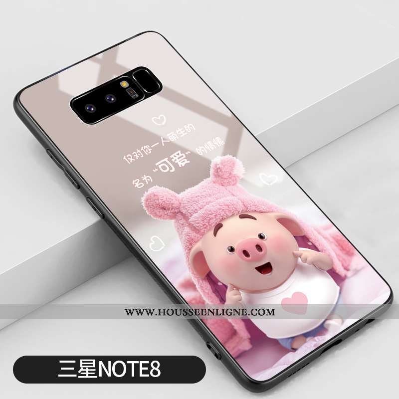 Coque Samsung Galaxy Note 8 Personnalité Créatif Rose Petit Silicone Étui Téléphone Portable